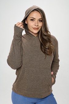 Women's Ultra Soft Hoodie with Thumb Hole style 4