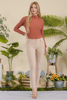 Ribbed Long Sleeve Top with Lettuce Trims style 5