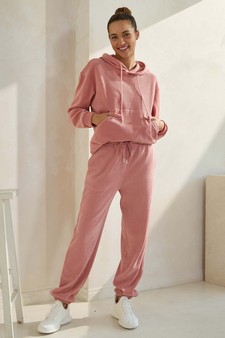 Women's Relaxed Ribbed Corduroy Hoodie and Cargo Pants Set style 5