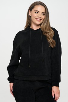 Women's Relaxed Ribbed Corduroy Hoodie style 4