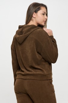 ETA 09/30/24 - Women's Relaxed Ribbed Corduroy Hoodie style 3