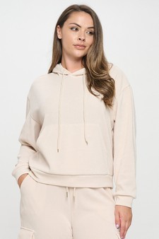 Women's Relaxed Ribbed Corduroy Hoodie style 4