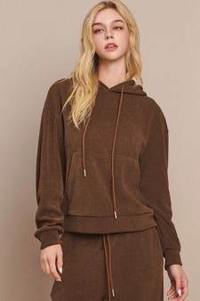 Women's Relaxed Ribbed Corduroy Hoodie style 4