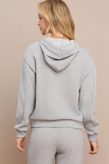 ETA 09/25/24 - Women's Relaxed Ribbed Corduroy Hoodie - Plus Size style 3