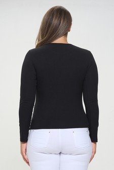 Women's Soft & Smooth Ribbed Long-sleeved Top style 3
