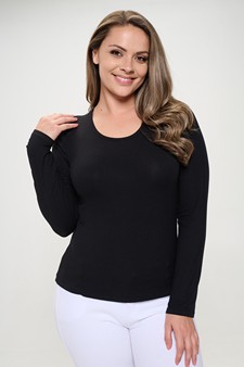 Women's Soft & Smooth Ribbed Long-sleeved Top style 4