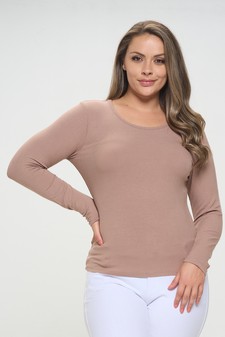 Women's Soft & Smooth Ribbed Long-sleeved Top style 4