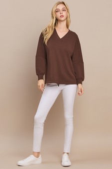 Women’s V-Neckline Raglan Sleeve Top style 5