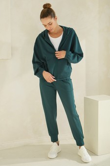 ETA 10/18/24 - Sporty Chic UltraComfy Hoodie Jacket and Jogger Set style 5