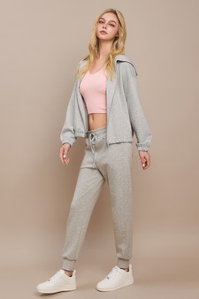 Sporty Chic UltraComfy Hoodie Jacket and Jogger Set style 2