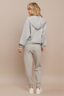 Sporty Chic UltraComfy Hoodie Jacket and Jogger Set style 3