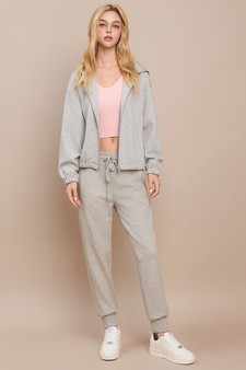 Sporty Chic UltraComfy Hoodie Jacket and Jogger Set style 5