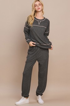 Ultra Soft Crew Neck Pull-Over and Jogger Pants Set (XL only) style 4