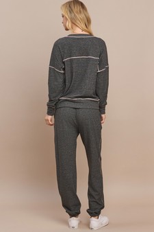 Ultra Soft Crew Neck Pull-Over and Jogger Pants Set style 3