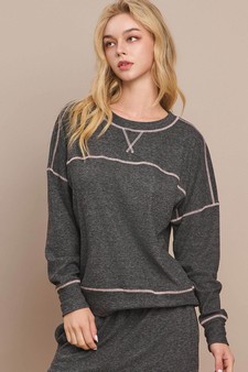 Women's Ultra Soft Long Sleeve Crew Neck Pull-Over (XL only) style 4