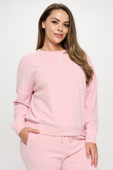 Women's Ultra Soft Long Sleeve Crew Neck Pull-Over (XL only) style 4