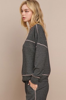 Women's Ultra Soft Long Sleeve Crew Neck Pull-Over style 2