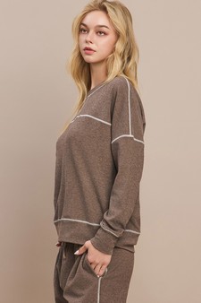 Women's Ultra Soft Long Sleeve Crew Neck Pull-Over style 2