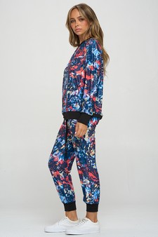 Women’s Floral Illusion Loungewear Set style 2