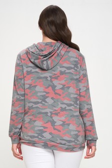 Women’s Soft Washed Vintage Camo Print Hoodie style 3