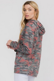 Women’s Soft Washed Vintage Camo Print Hoodie style 2