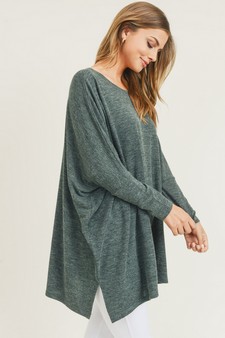 Women's Oversized Dolman Sleeve Tunic Top (Large only) style 4