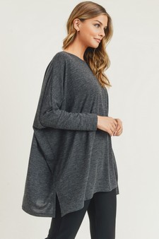 Women's Oversized Dolman Sleeve Tunic Top (Large only) style 4