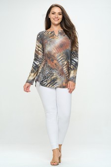 Women’s Vintage Washed Wildcat Purr Long Sleeve Top style 5