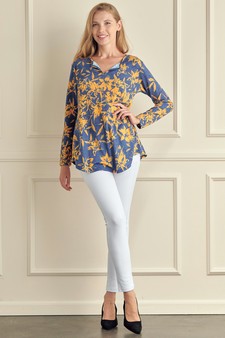 Women’s Keeping it Simple Floral Long Sleeve Top style 4