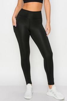 Women's High Waist Tech Pocket Activewear Leggings (Large only) style 2