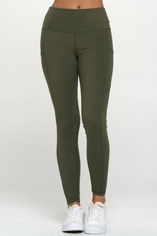 Women's Buttery Soft Activewear Leggings with Pockets (Medium only) style 2