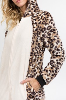 Plush Leopard Animal Onesie Pajama Costume - (6pcs L/XL only) style 5