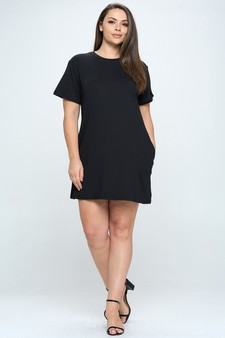 Women’s On The Go T- Shirt Dress With Pockets (XL only) style 5