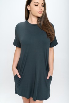 Women’s On The Go T- Shirt Dress With Pockets style 4