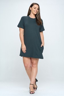 Women’s On The Go T- Shirt Dress With Pockets style 5