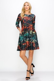 Women’s Morrow Floral Printed A-line Dress style 4