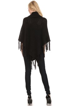 Women's Sequinence Turtleneck Poncho style 5