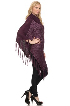Women's Sequinence Turtleneck Poncho style 3