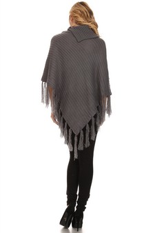 Women's Sequence Crochet Knit Poncho style 2