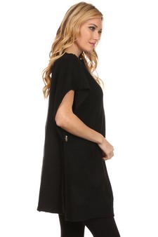 Women's Pullover Poncho with Pockets style 2