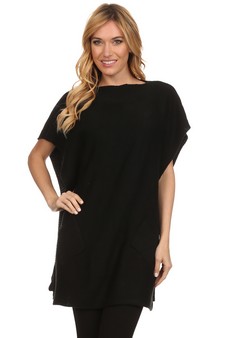 Women's Pullover Poncho with Pockets style 4