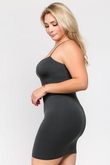 Lady's Solid Seamless Long Cami Top style 3