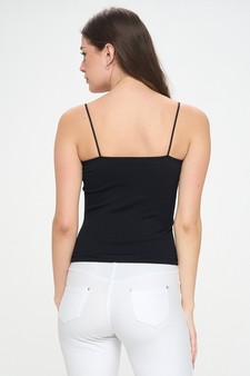 Women’s Ribbed Thin Strapped Seamless Tank style 3