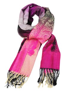 COLORFUL OMBRE PASHMINA SCARF style 2