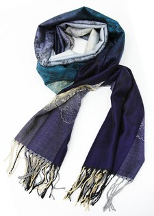 COLORFUL OMBRE PASHMINA SCARF style 4