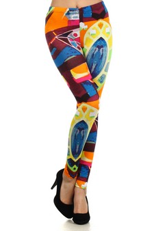 Lady's STELLA ELYSE Art Gallery Printed Legging style 2