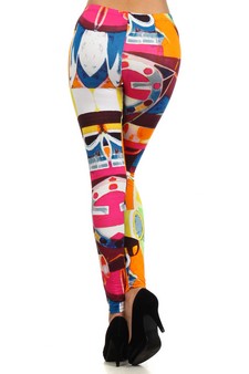 Lady's STELLA ELYSE Art Gallery Printed Legging style 3