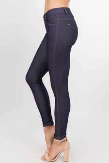 Women's Cotton-Blend 5-Pocket Skinny Jeggings style 2