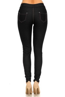 Women's Cotton-Blend 5-Pocket Skinny Jeggings style 3