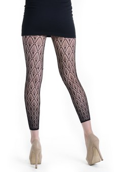 Lady's Papyrus Fashion Designed Fishnet Capri Tights style 3